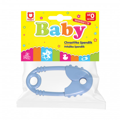 Safety pin rattle colorful