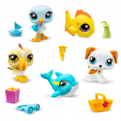 LPS SET OF 5 FIGURINES - BEACH BESTIES