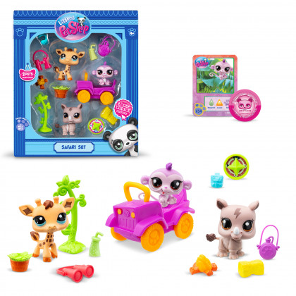 Littlest Pet Shop 3 figures Safari