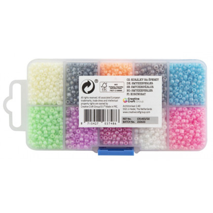 Set of colored beads 10 types