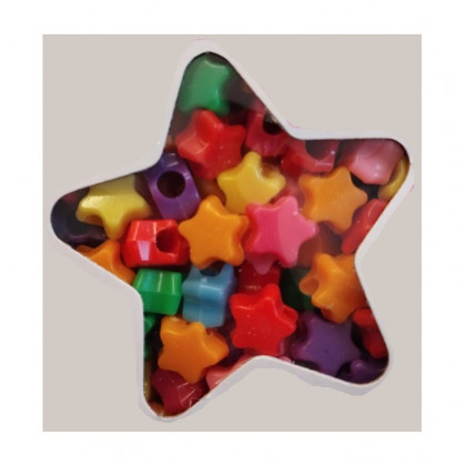 Bead set - little stars + 1 meter cord