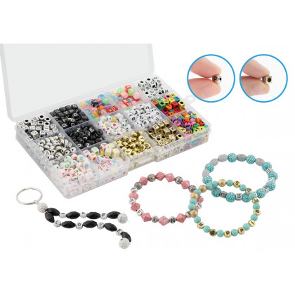 Set of beads with letters 15 types