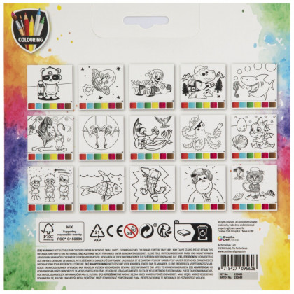 Water-paint coloring books 15 sheets