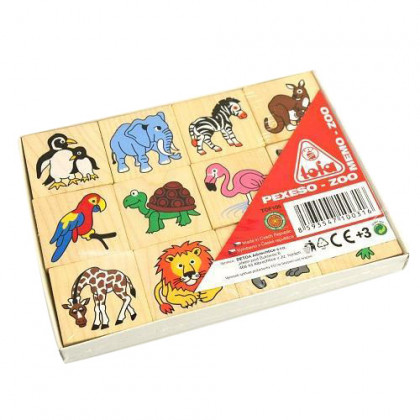 the wooden pexeso pairs game ZOO