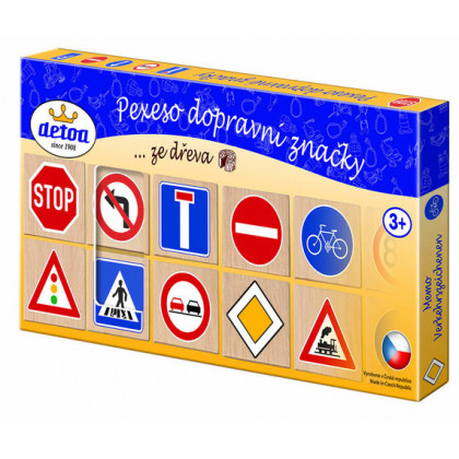 Wooden Pexeso Traffic signs