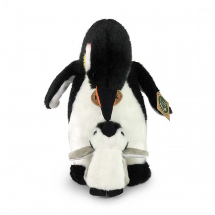 Plush penguin with cub 22cm ECO-FRIENDLY