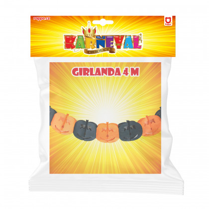 Garland Halloween pumpkin paper 4 m