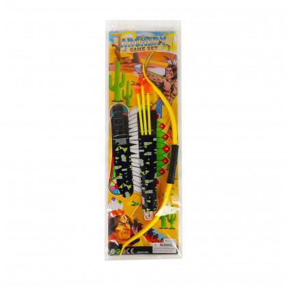 the bow with arrows and knife