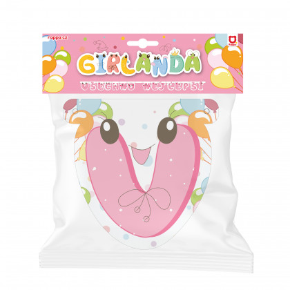 the pink paper garland VŠECHNO NEJLEPŠÍ