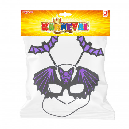 Bat headband with mask for adults