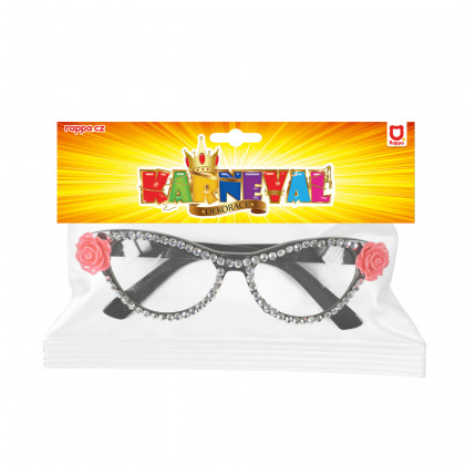 Retro glasses with roses for adults