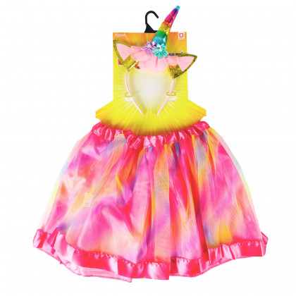 Children costume pink unicorn tutu skirt with accs