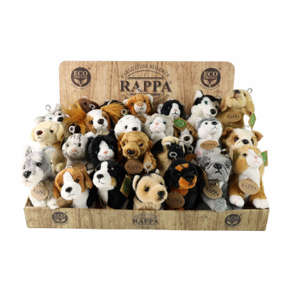 Plush dogs and cats display ECO-FRIENDLY