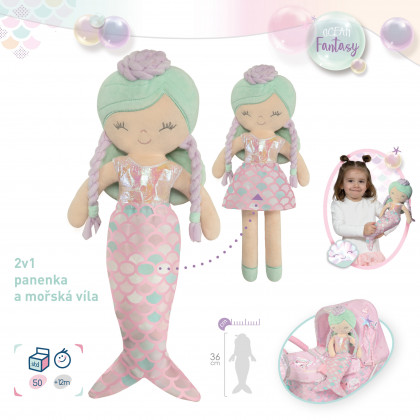 Plush doll 2in1 OCEAN FANTASY - 36 cm