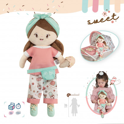 DeCuevas  Plush doll SWEET - 36 cm