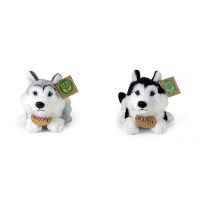 Plush Husky dogs asst. 17cm ECO-FRIENDLY