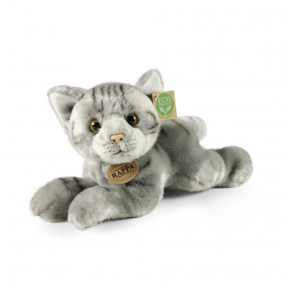 Plush cat gray 30 cm ECO-FRIENDLY