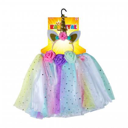 Children costume unicorn tutu skirt with accs.