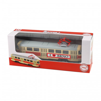 Metal Czech retro tram 16 cm BRNO