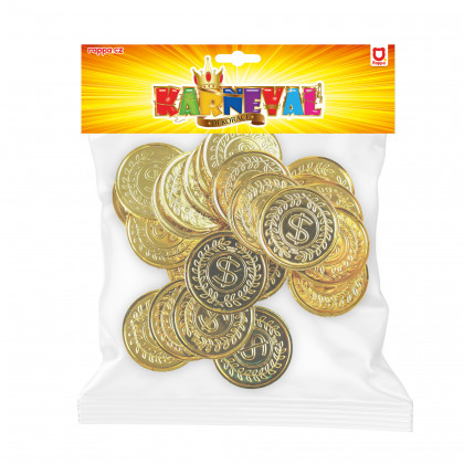 the coins in a bag