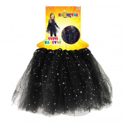 Children costume black tutu skirt with lights