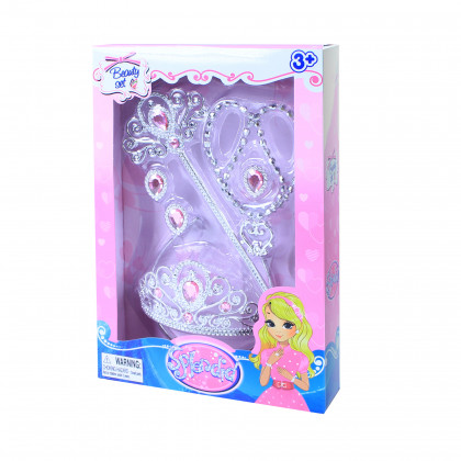 Crown set with pink wand