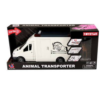 Car with a horse for transporting horses