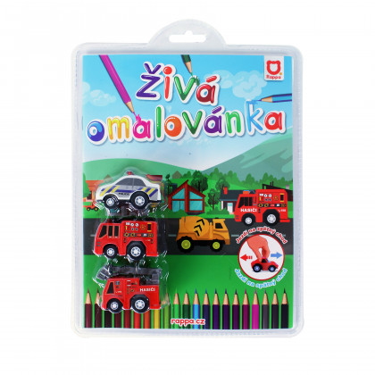 Live coloring book rescuers-3 cars 2t