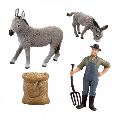 Set of Osli 2pcs with a farmer