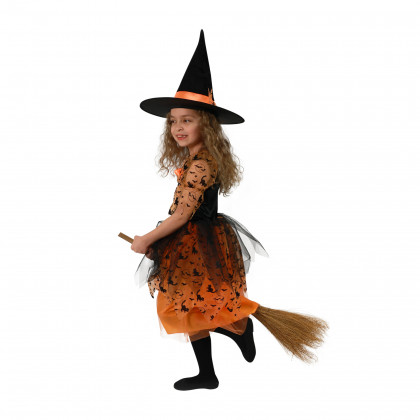 Children costume - orange witch (M) e-pack