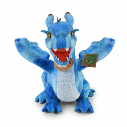 Plush blue dragon 40 cm ECO-FRIENDLY