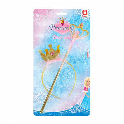 Princess headband with crown and wand