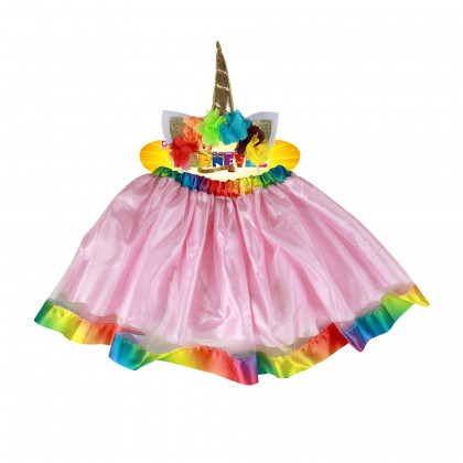 Children costume pink unicorn tutu skirt with accs