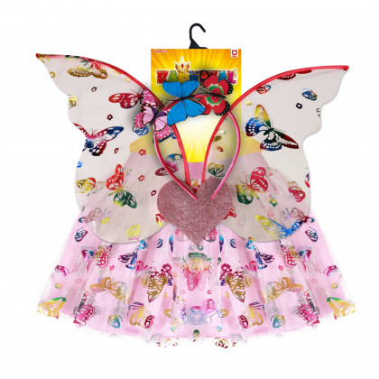 Children costume butterfly tutu skirt with accs.