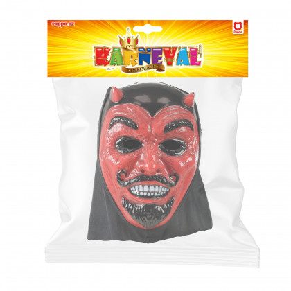 Devil mask with horns for adults