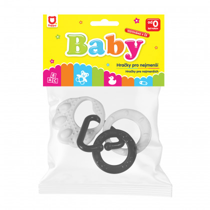 Bear paw teether, black and white