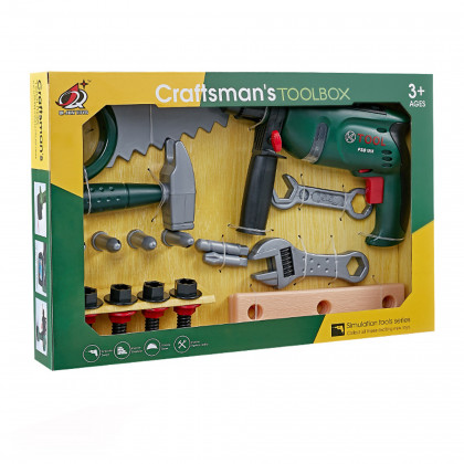 Tool set with cordless drill