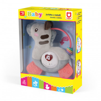 Soothing plush zebra with sounds
