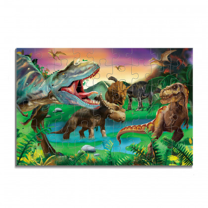 Puzzle with dinosaurs - 54 pieces