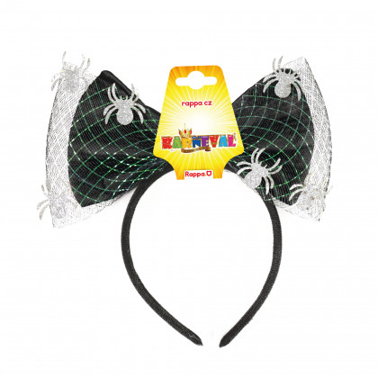 Children black headband with spiders