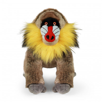 Plush monkey mandrill 28 cm ECO-FRIENDLY
