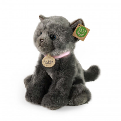 Plush cat gray 25 cm ECO-FRIENDLY