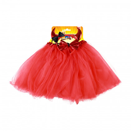 Children costume devil tutu skirt with accs.