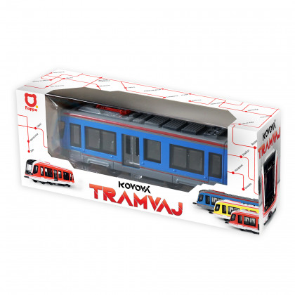 Tram metallic blue 20 cm