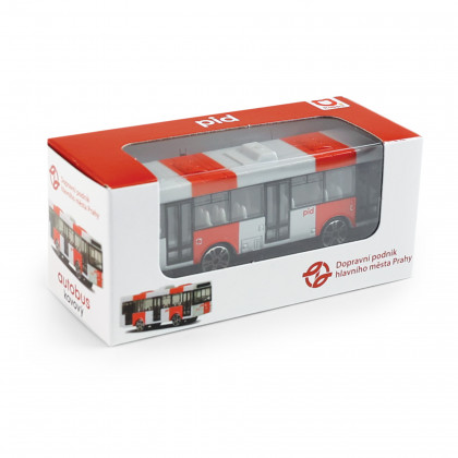Metal bus PID Prague red 8 cm