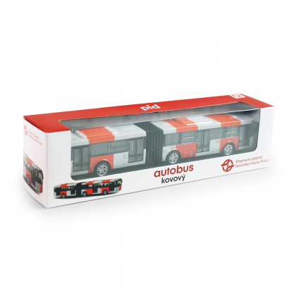 Metal bus PID Prague red 18 cm