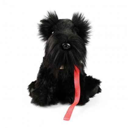 Plush Schnauzer w. leash 30 cm ECO-F.