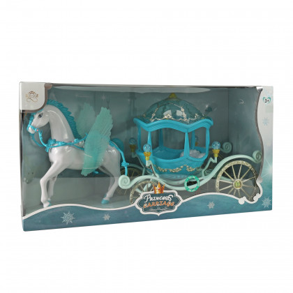 Carriage with winged horse and light