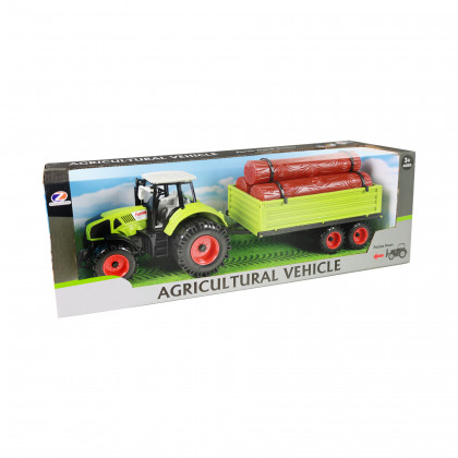 Tractor with trailer for wood 45 cm