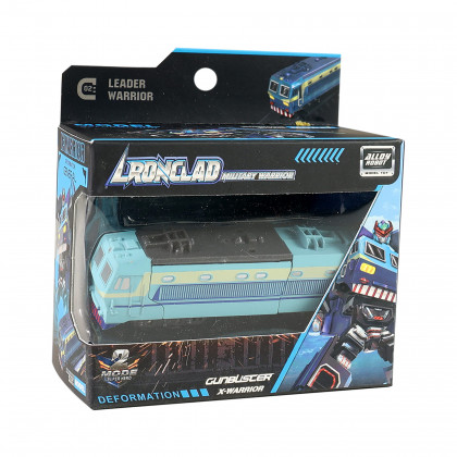Metal robot locomotive blue